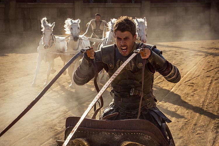 Toby Kebbell plays Messala Severus and Jack Huston plays Judah Ben-Hur in Ben-Hur from Paramount Pictures and Metro-Goldwyn-Mayer Pictures.